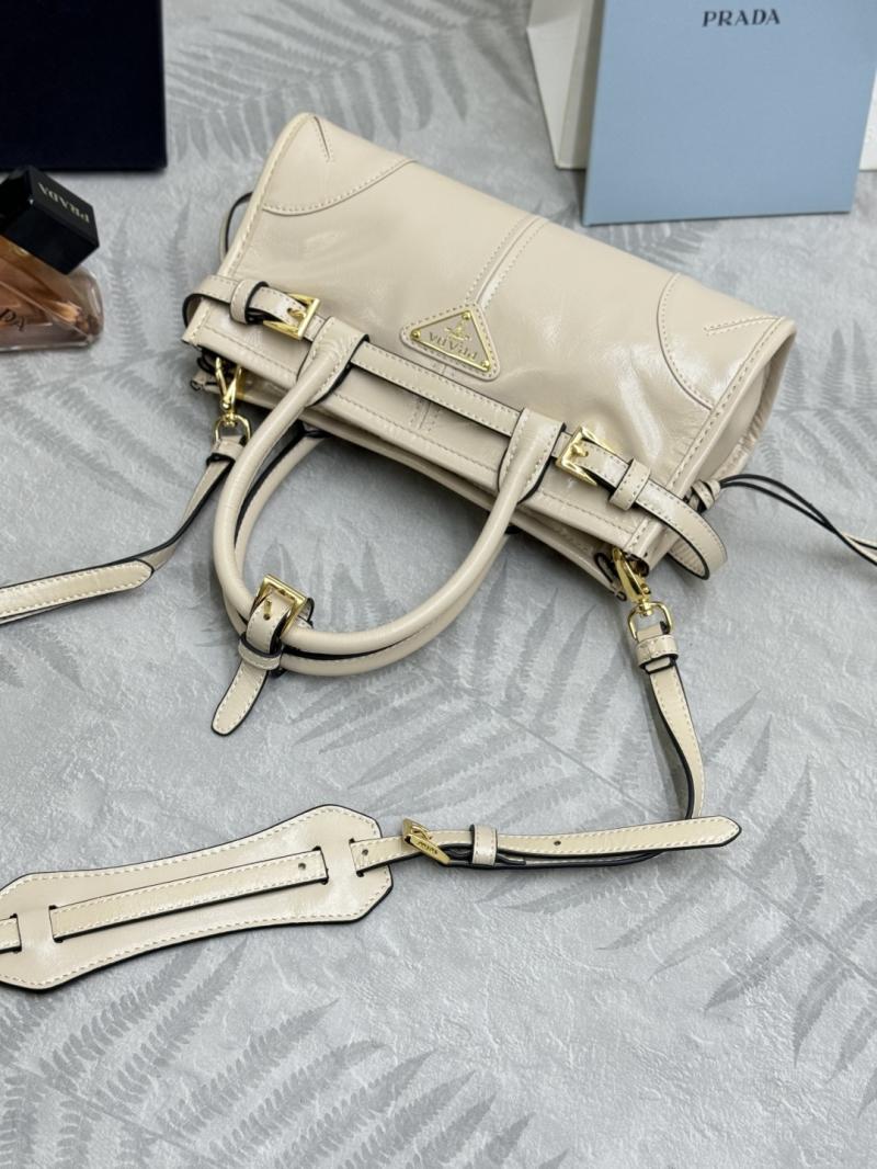 Prada Bonnie leather mini handbag Travertine 1BA486