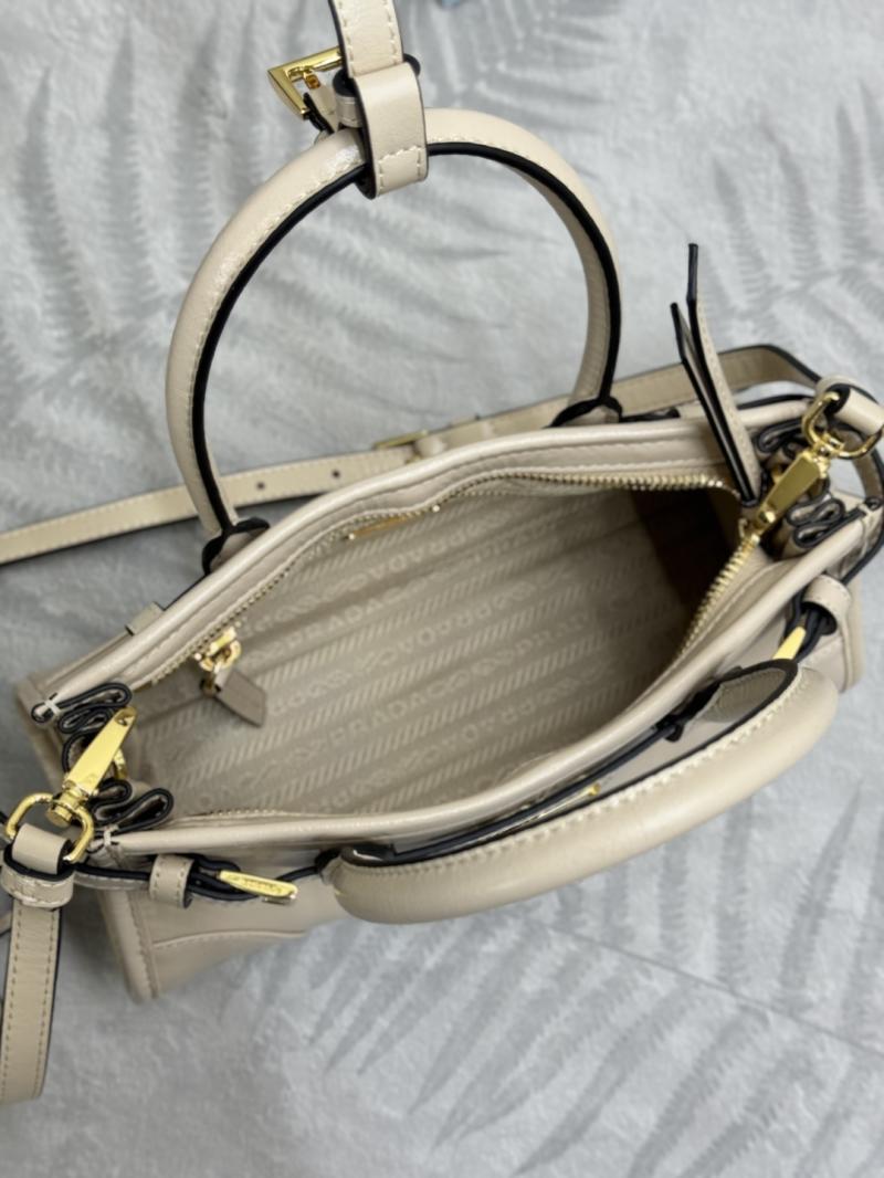 Prada Bonnie leather mini handbag Travertine 1BA486