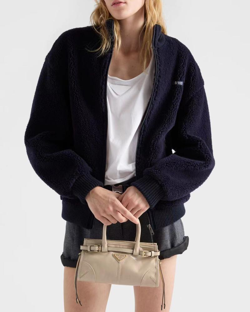 Prada Bonnie leather mini handbag Travertine 1BA486