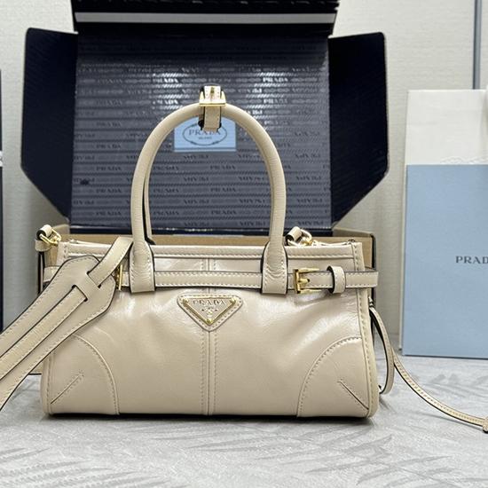 Prada Bonnie leather mini handbag Travertine 1BA486