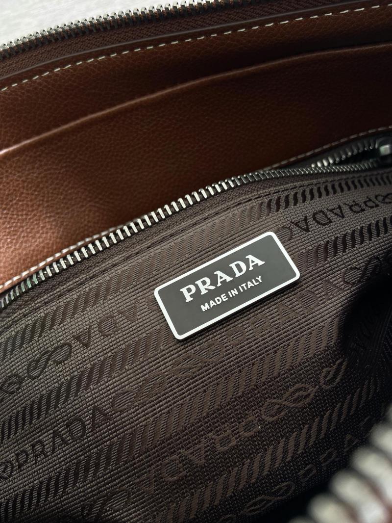 Prada Bonnie medium antiqued leather tote bag Brown 1BG628