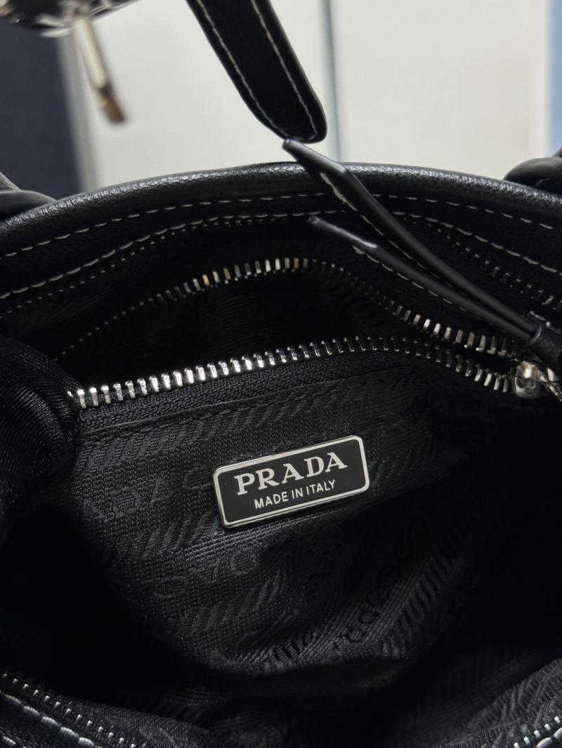 Prada Bonnie mini Denim handbag Black 1BA486