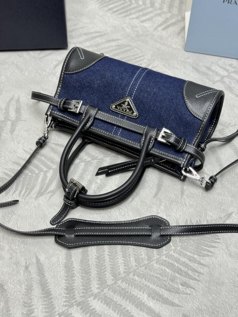 Prada Bonnie mini Denim handbag Black 1BA486