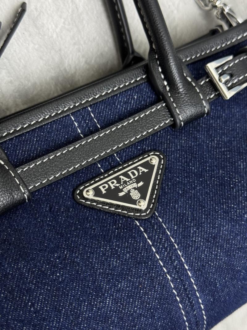 Prada Bonnie mini Denim handbag Black 1BA486