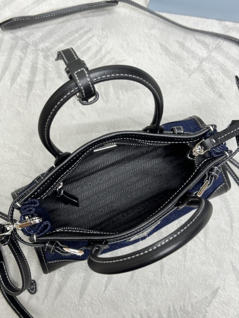 Prada Bonnie mini Denim handbag Black 1BA486
