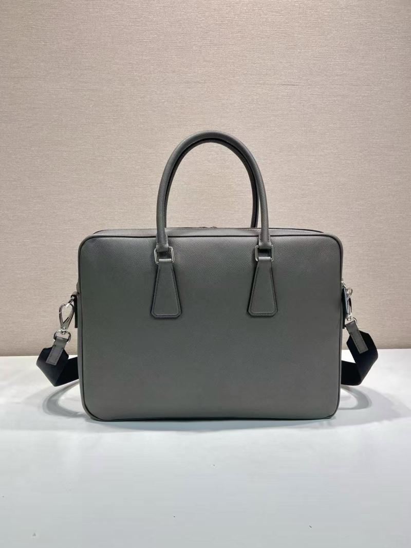 Prada Saffiano leather briefcase Grey 2VE022