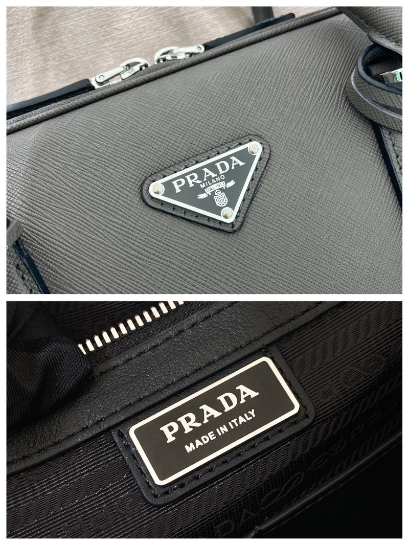 Prada Saffiano leather briefcase Grey 2VE022