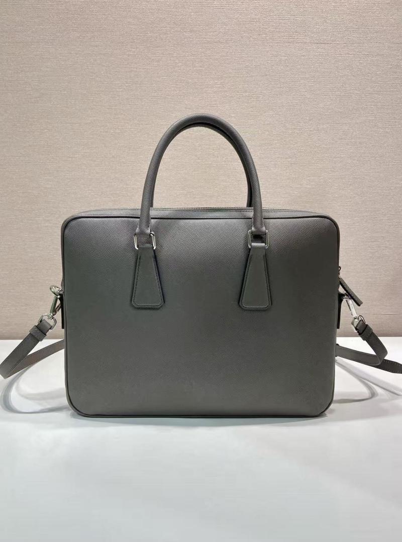 Prada Saffiano leather briefcase Grey 2VE036