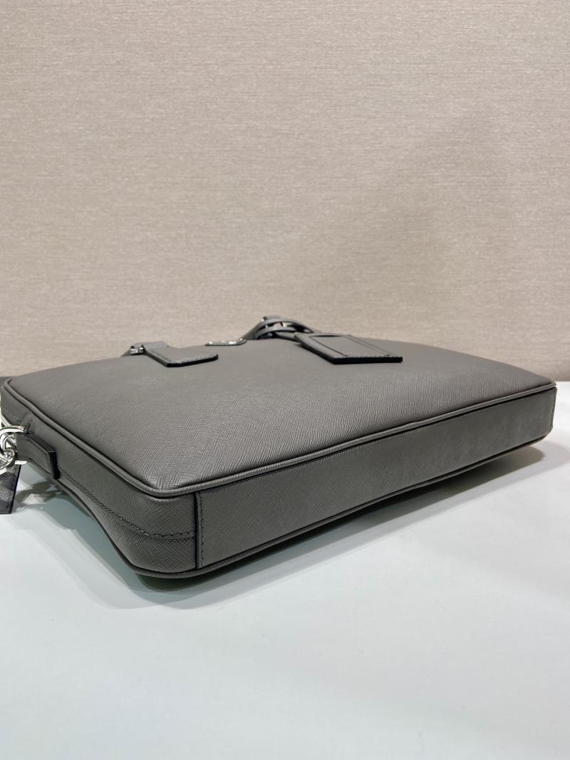 Prada Saffiano leather briefcase Grey 2VE036