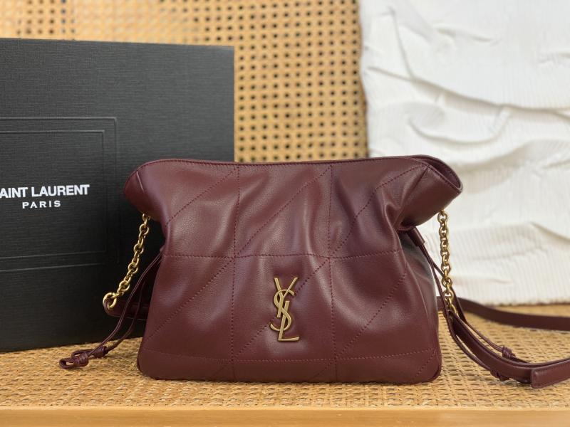 Saint Laurent Jamie Shoulder Pouch Burgundy 862712