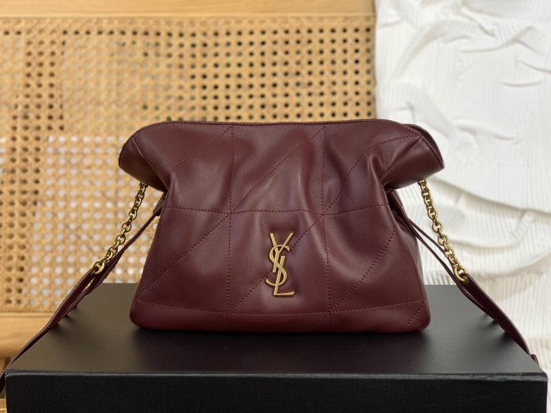 Saint Laurent Jamie Shoulder Pouch Burgundy 862712