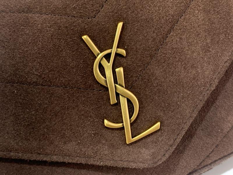 Saint Laurent Loulou Suede Mini Bag Coffee 821749