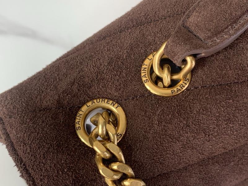 Saint Laurent Suede Loulou Medium Bag Coffee 801439