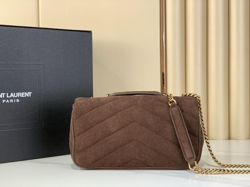 Saint Laurent Suede Loulou Small Bag Coffee 801437