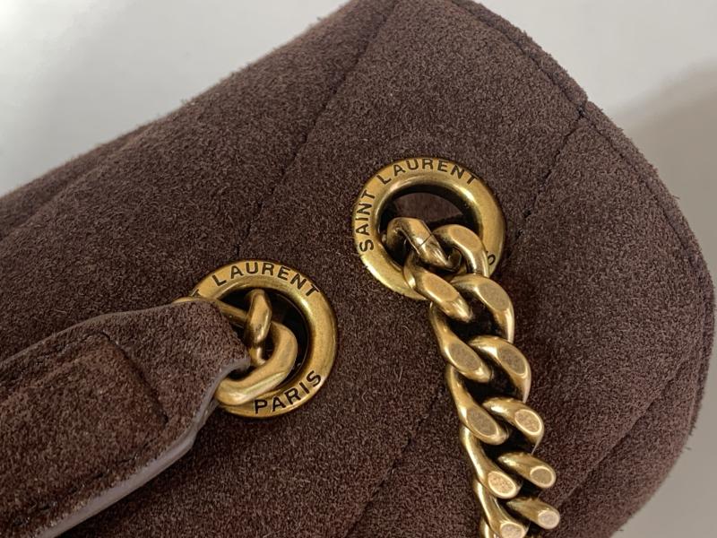 Saint Laurent Suede Loulou Small Bag Coffee 801437