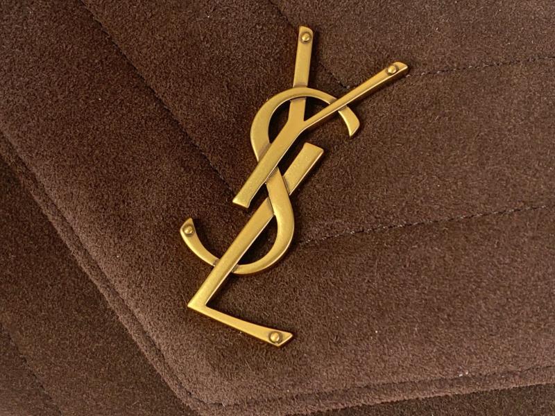 Saint Laurent Suede Loulou Small Bag Coffee 801437