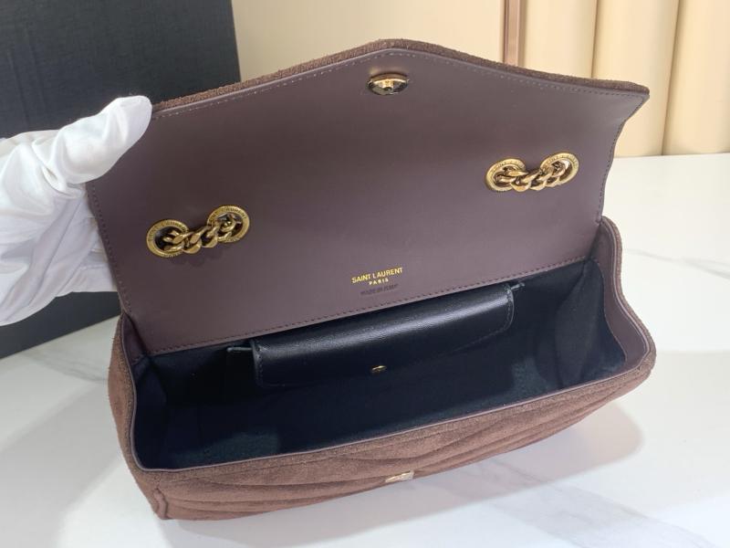 Saint Laurent Suede Loulou Small Bag Coffee 801437