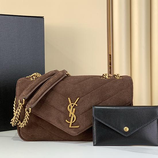 Saint Laurent Suede Loulou Small Bag Coffee 801437