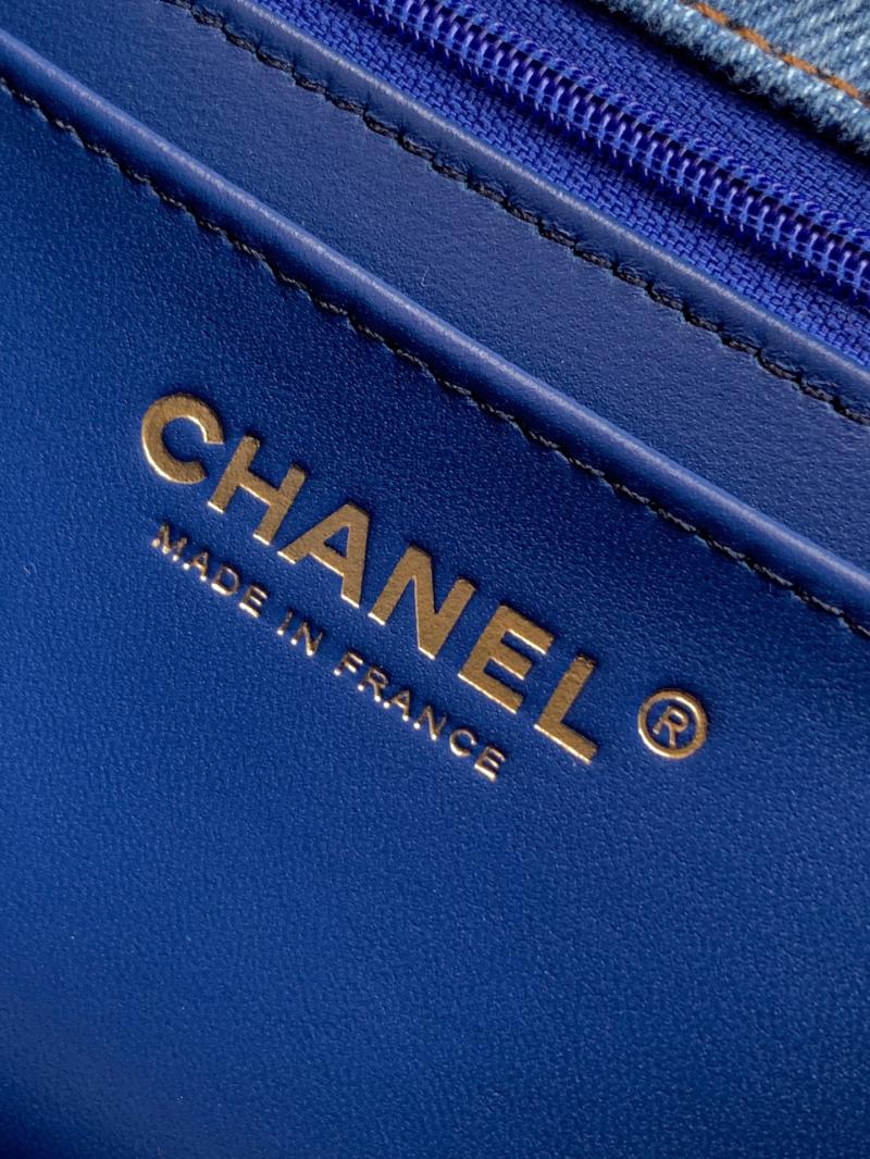 Small Chanel Denim Flap Bag Blue A01116
