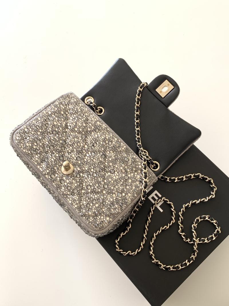 Small Chanel Evening Bag Grey AS4297