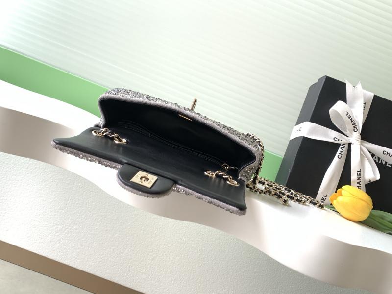 Small Chanel Evening Bag Grey AS4297