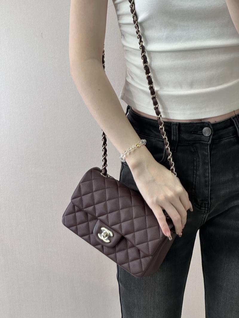 Small Chanel Flap Bag Burgundy A01116