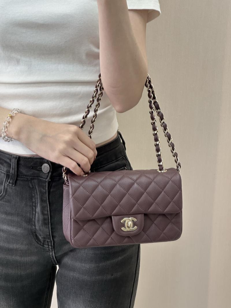 Small Chanel Flap Bag Burgundy A01116