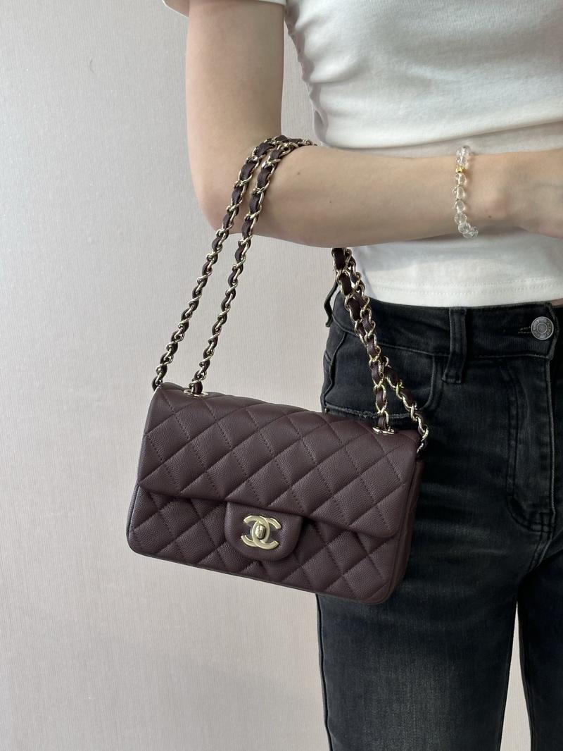 Small Chanel Flap Bag Burgundy A01116