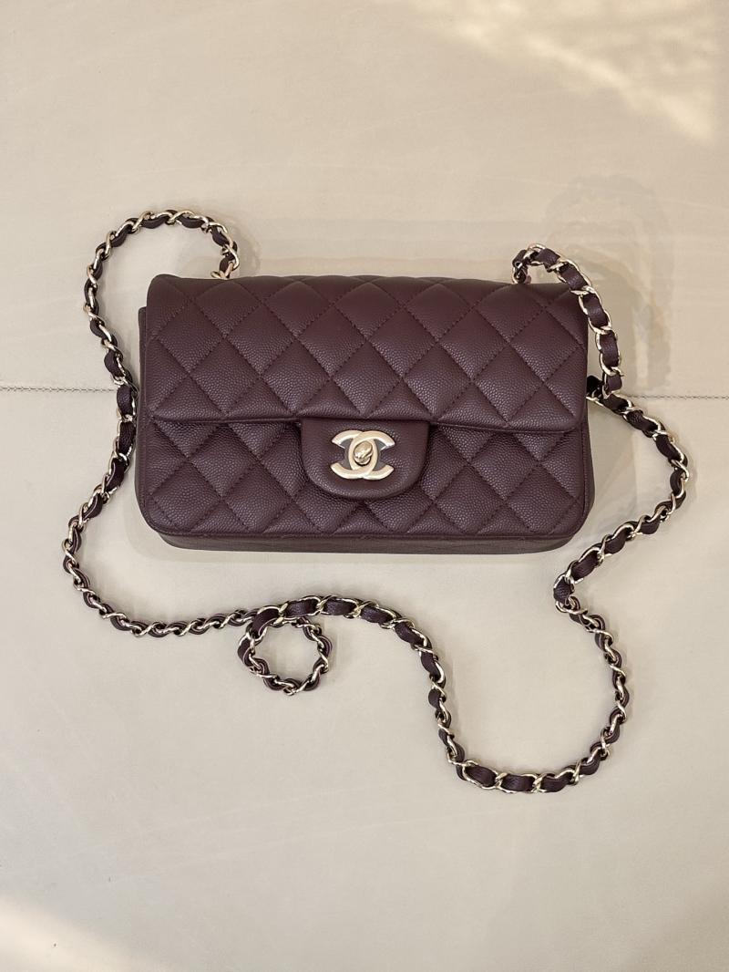 Small Chanel Flap Bag Burgundy A01116