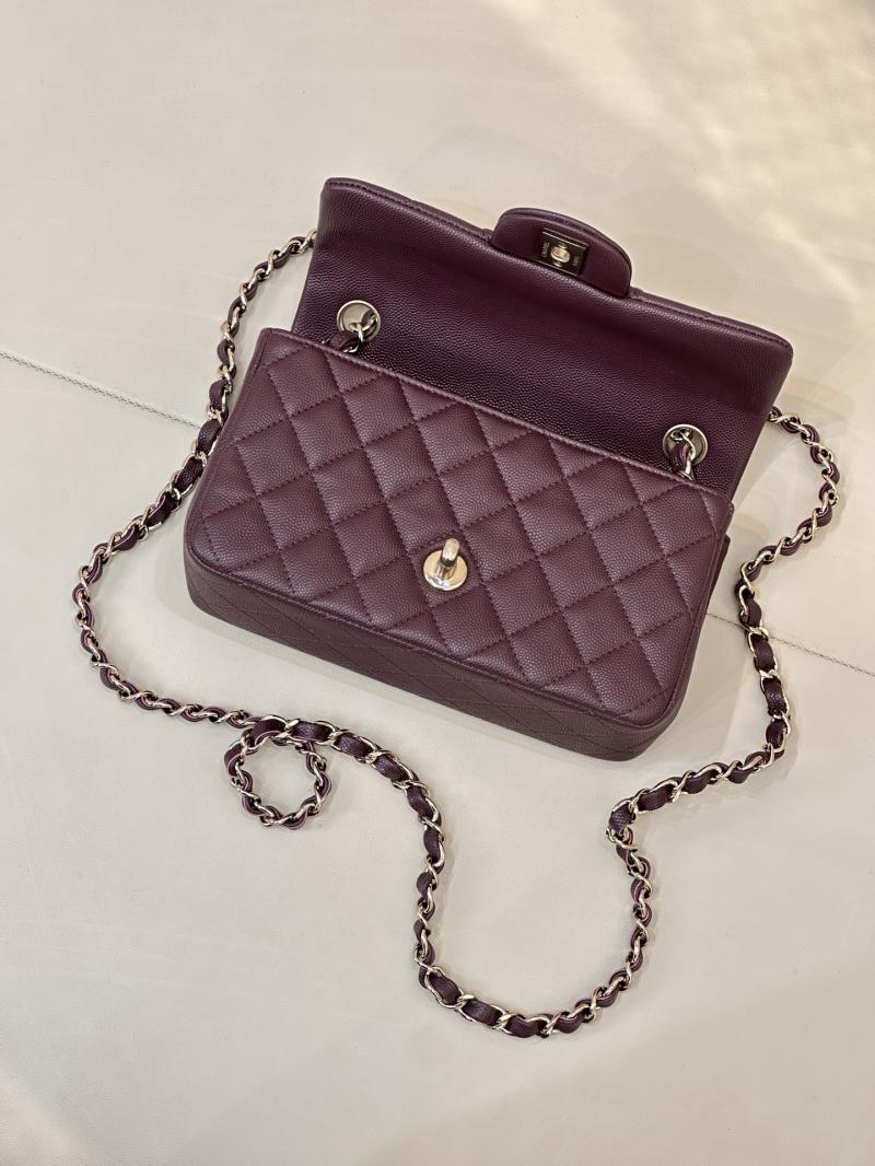 Small Chanel Flap Bag Burgundy A01116