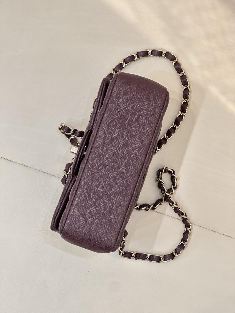 Small Chanel Flap Bag Burgundy A01116