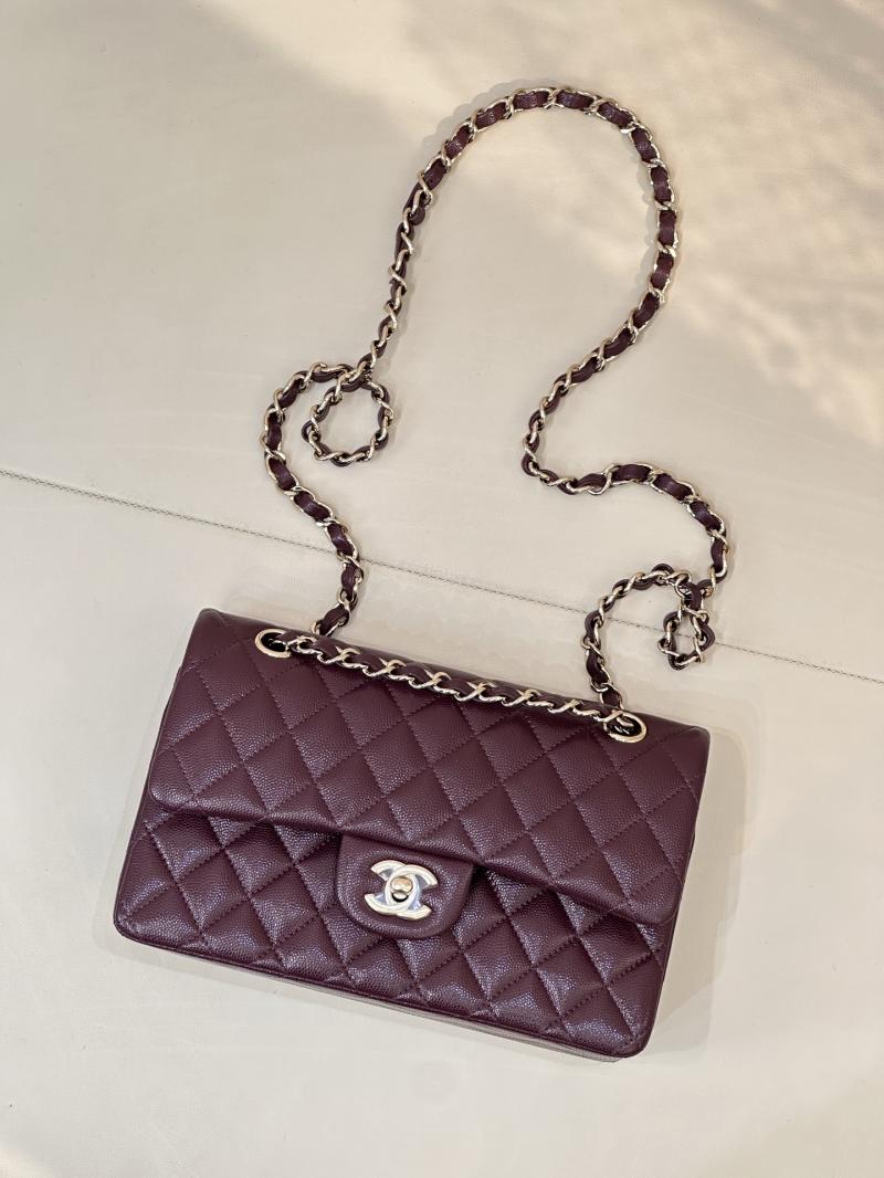 Small Chanel Flap Bag Burgundy A01117