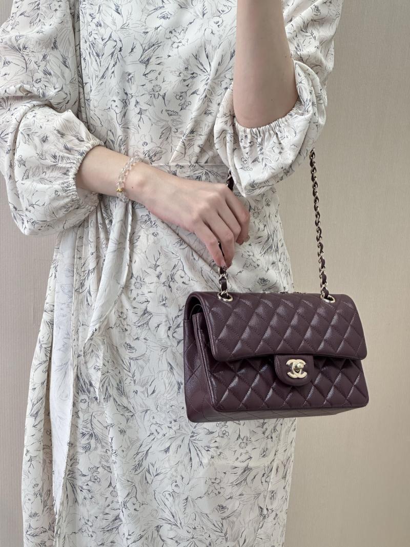 Small Chanel Flap Bag Burgundy A01117