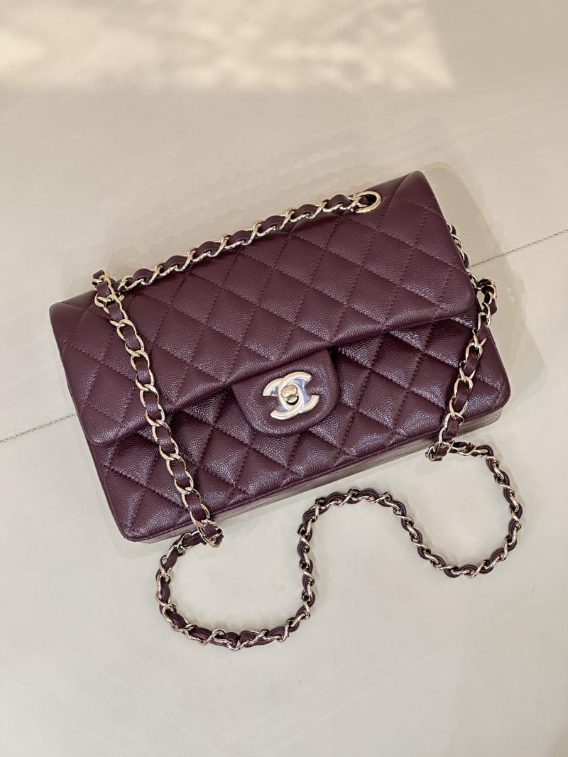 Small Chanel Flap Bag Burgundy A01117