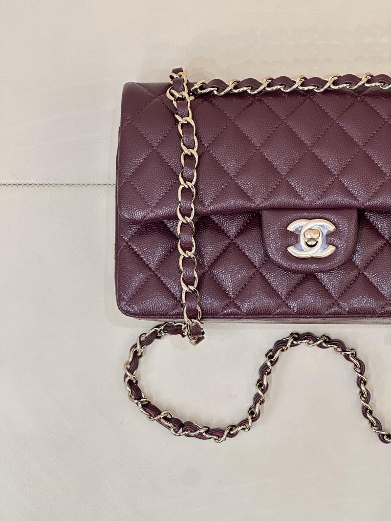 Small Chanel Flap Bag Burgundy A01117