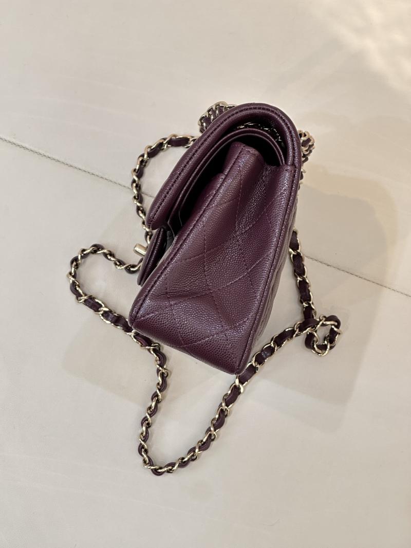 Small Chanel Flap Bag Burgundy A01117