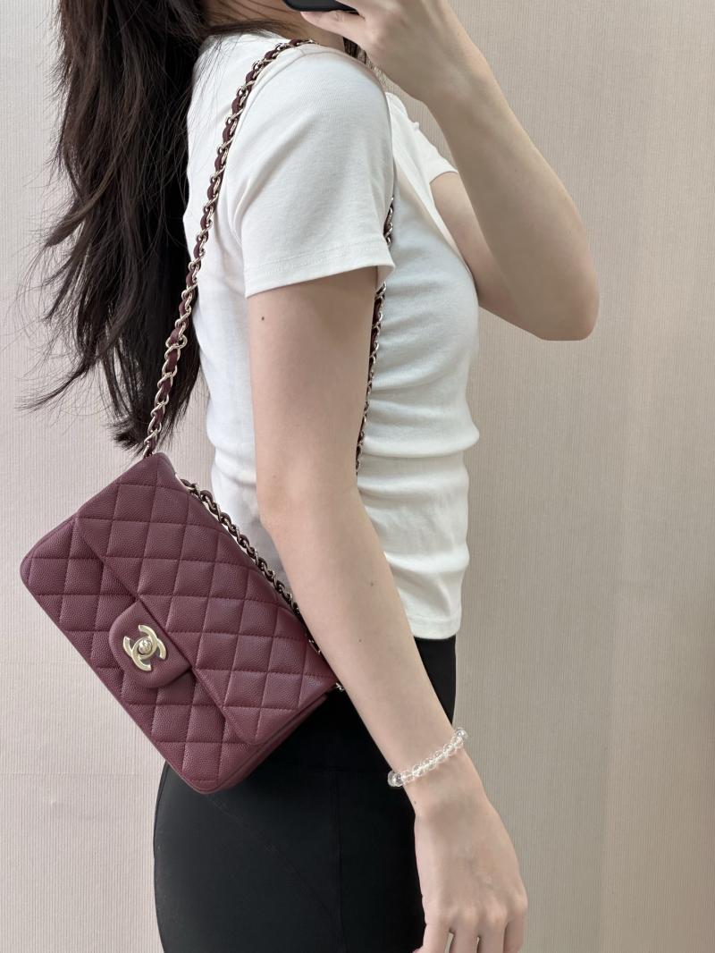 Small Chanel Flap Bag Dark Red A01116