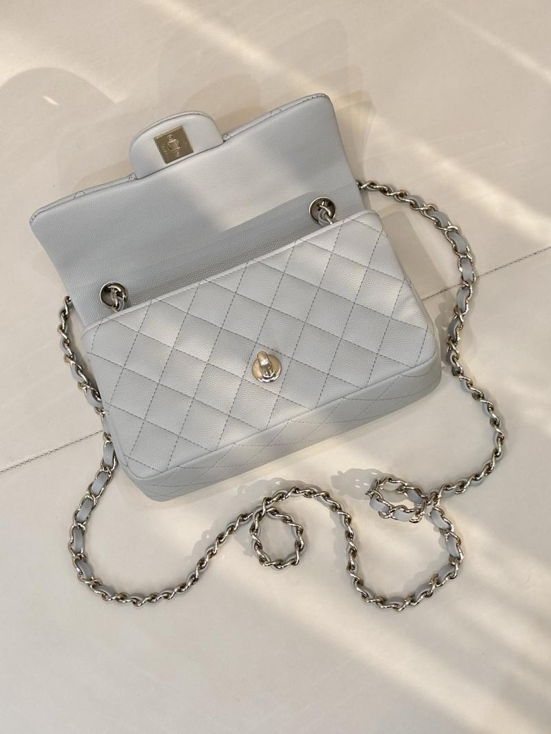 Small Chanel Flap Bag Light Grey A01116