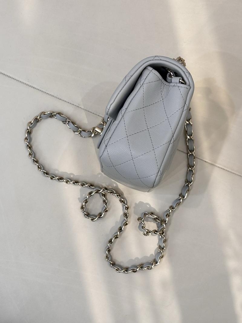 Small Chanel Flap Bag Light Grey A01116
