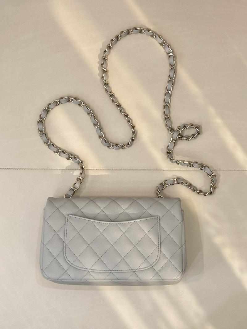 Small Chanel Flap Bag Light Grey A01116