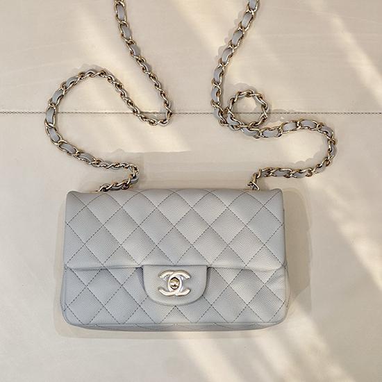 Small Chanel Flap Bag Light Grey A01116