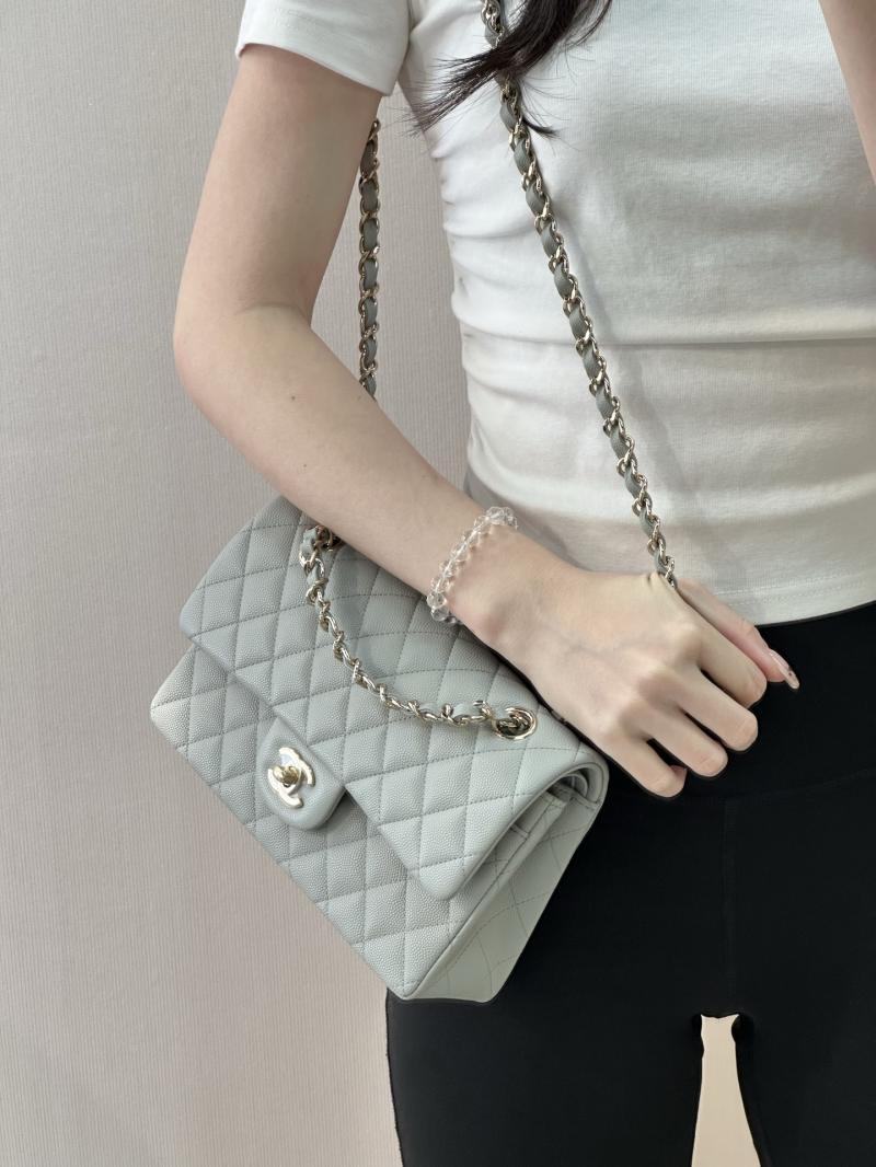 Small Chanel Flap Bag Light Grey A01117