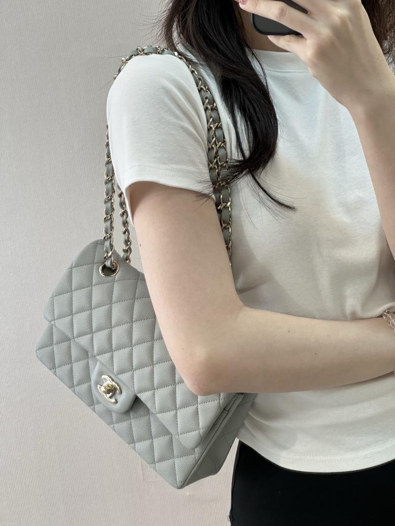 Small Chanel Flap Bag Light Grey A01117