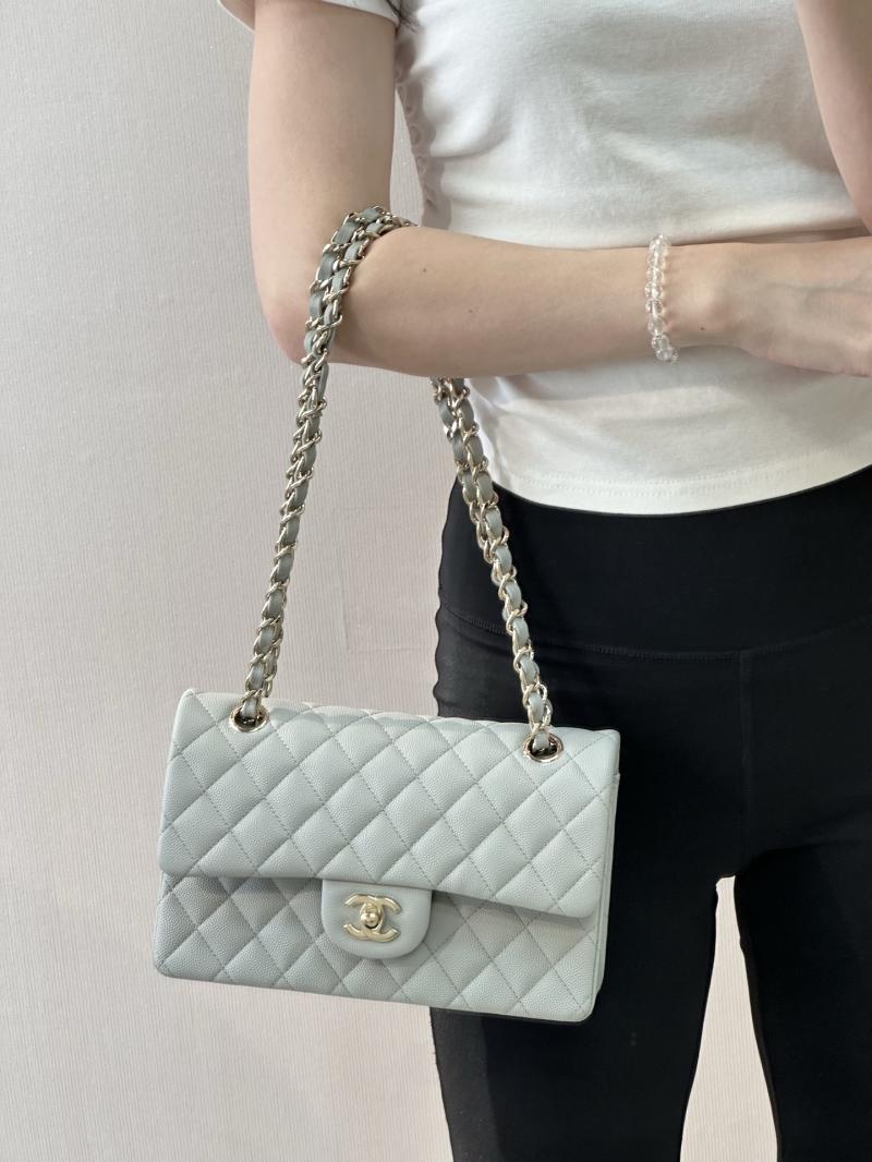 Small Chanel Flap Bag Light Grey A01117