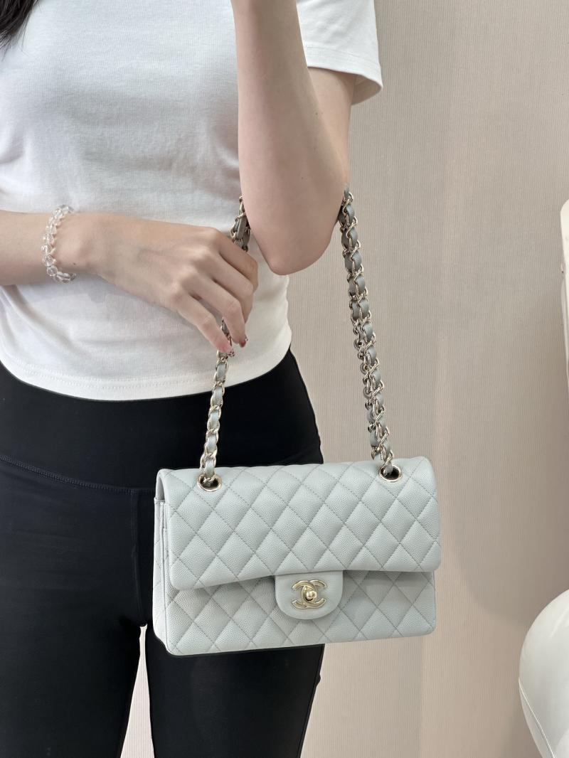 Small Chanel Flap Bag Light Grey A01117