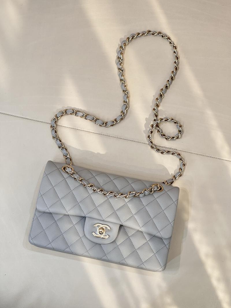 Small Chanel Flap Bag Light Grey A01117