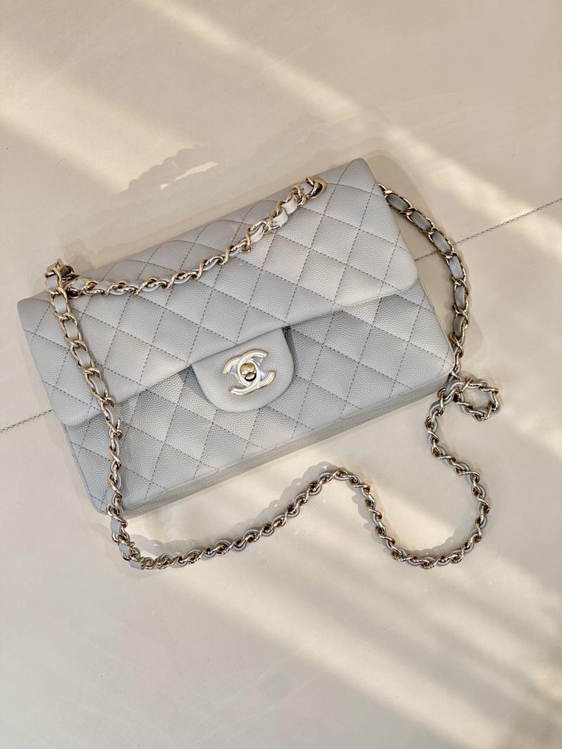 Small Chanel Flap Bag Light Grey A01117