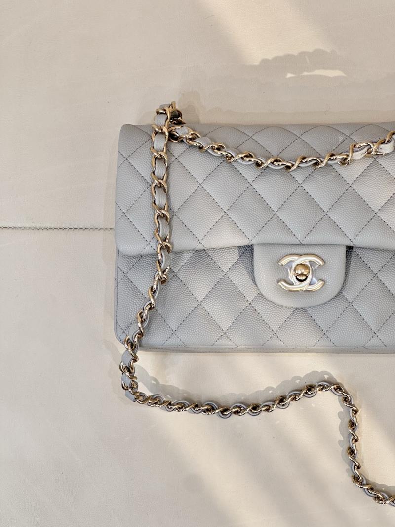 Small Chanel Flap Bag Light Grey A01117