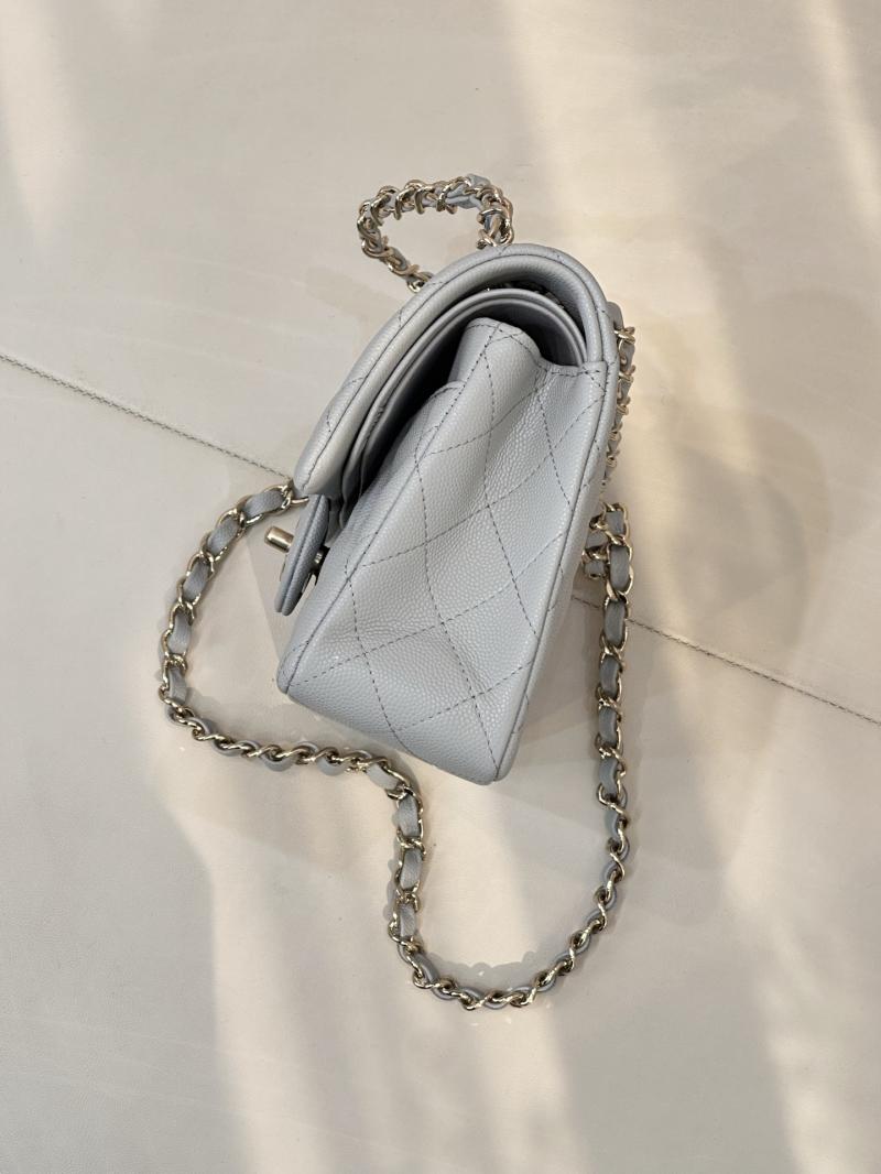 Small Chanel Flap Bag Light Grey A01117