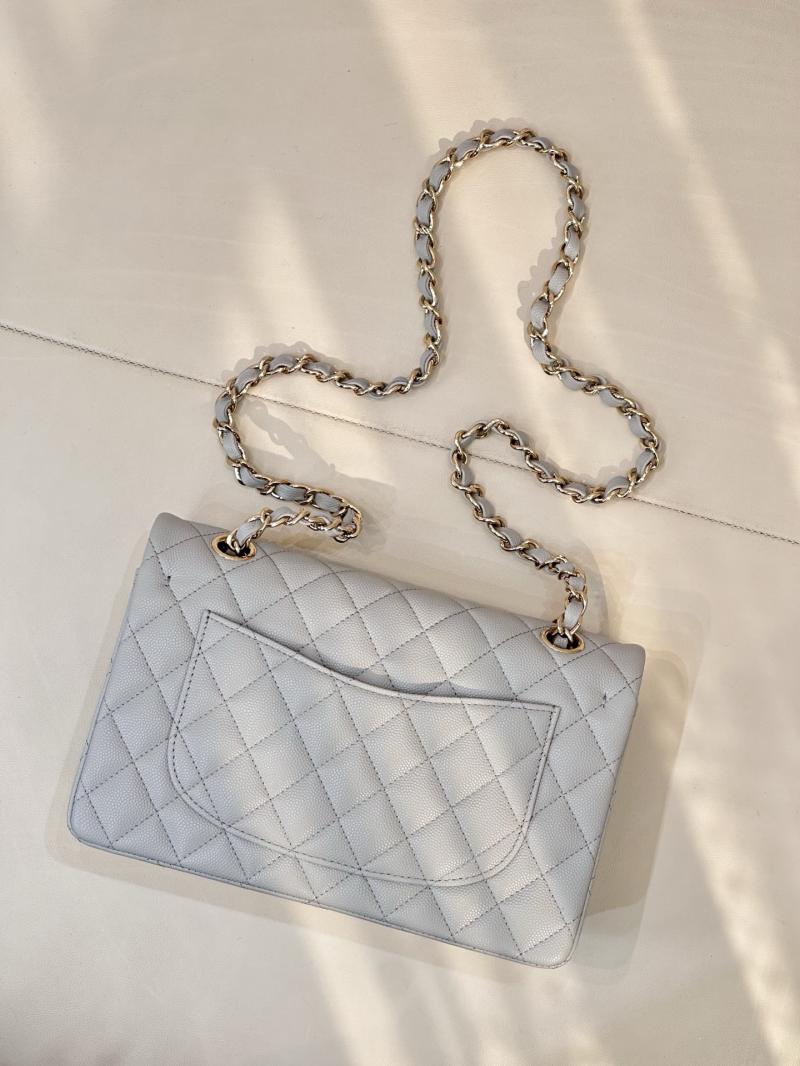 Small Chanel Flap Bag Light Grey A01117